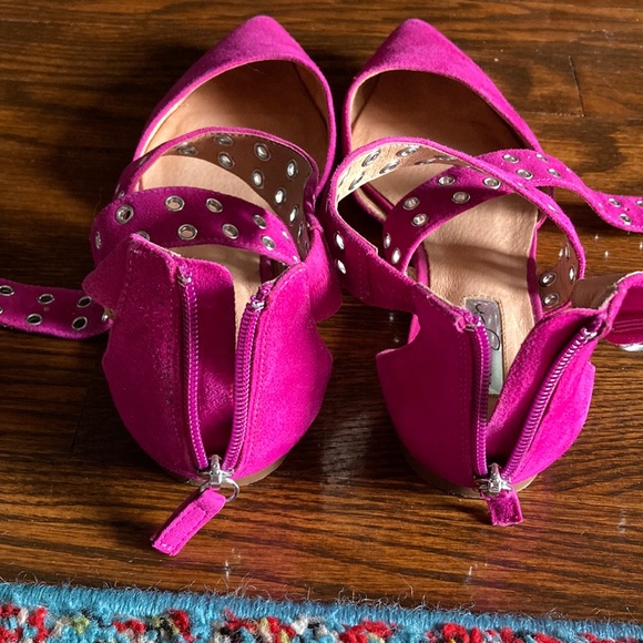 Halogen Pink Flats with Double Ankle Straps - Picture 3 of 6